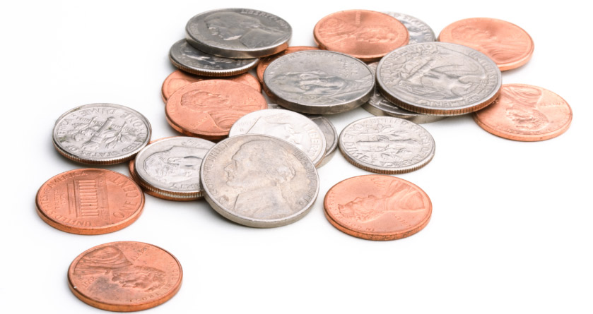 assorted coins save through affordable dentistry
